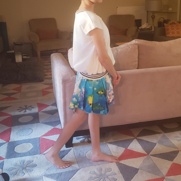 VALMAX White & Blue Pixel Blouson Dress (NWOT) - Picture 4 of 5